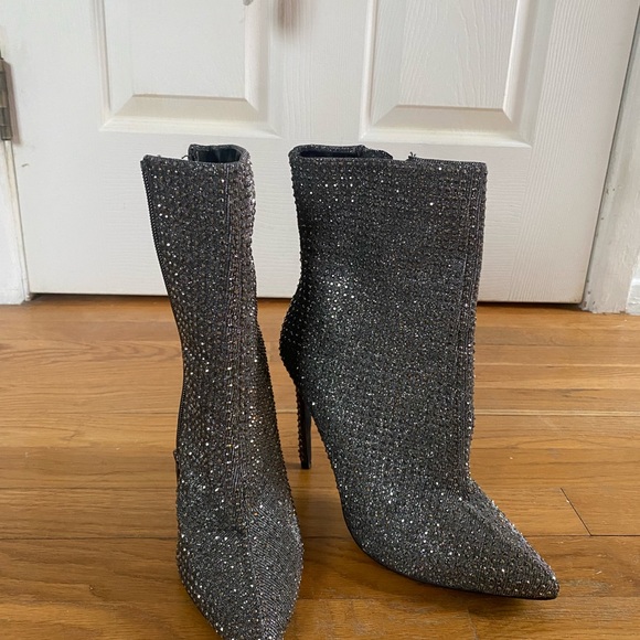 Steve Madden Rhinestone Heel Booties - Picture 5 of 7